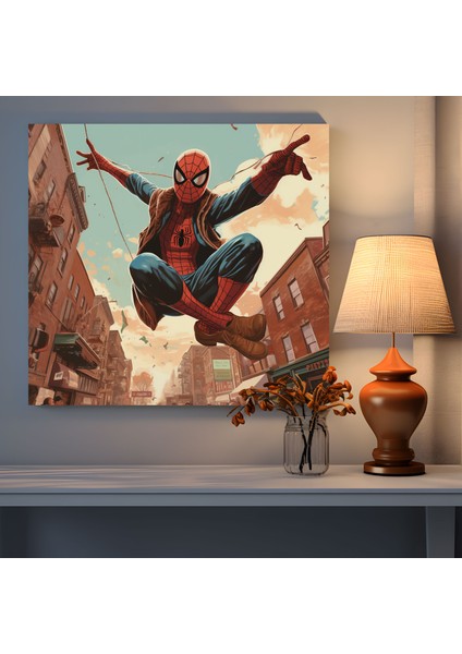 Marvel Kanvas Tablo: Retro Örümcek Adam - Duvar Dekorasyonu modelleri