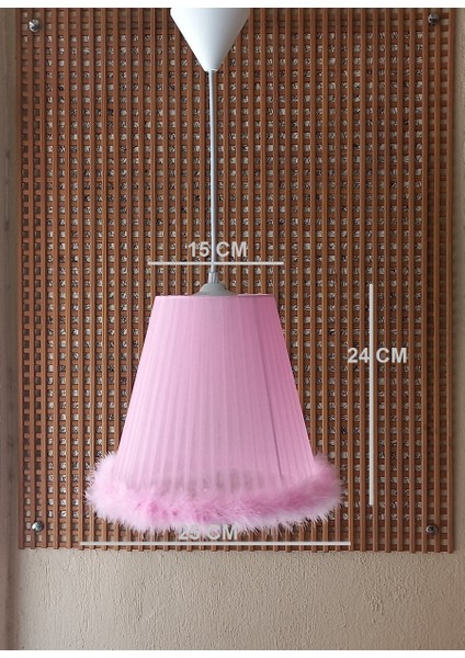 Pembe Avize Kumaş Kaplama M-1 Yatak Odası Çocuk Odası Genç ve Bebek Odası Avize Aydınlatma Sarkıt modelleri