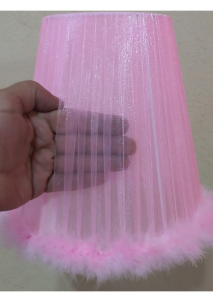 Pembe Avize Kumaş Kaplama M-1 Yatak Odası Çocuk Odası Genç ve Bebek Odası Avize Aydınlatma Sarkıt fırsatları