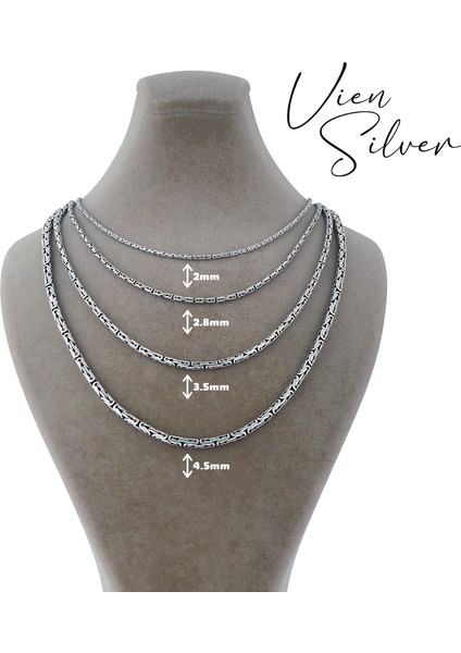925 Ayar Gümüş Erkek Kral Zincir 4.5mm Kararma Yapmaz fiyatları