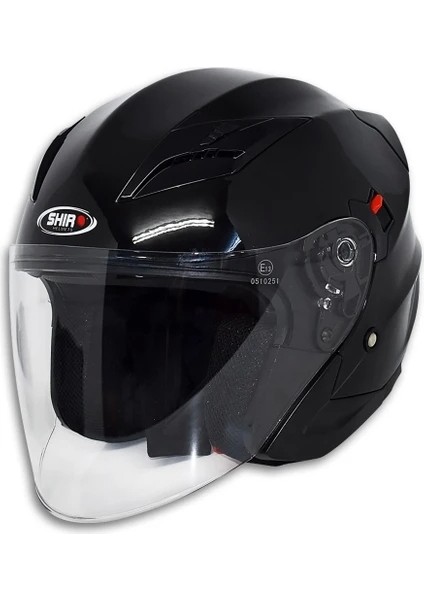 Kask SH-450 Çenesiz Parlak Siyah