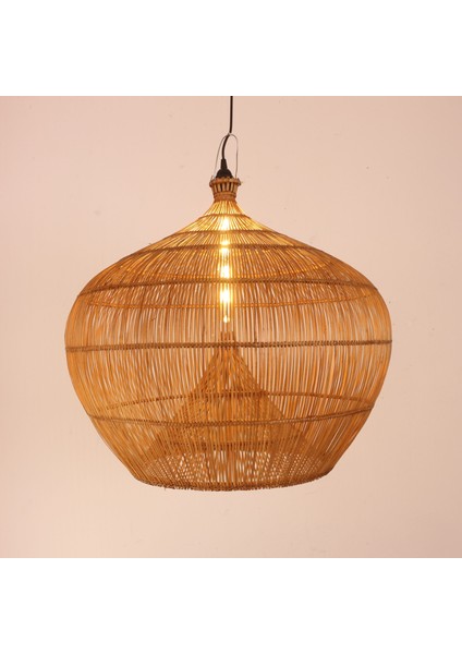 Mylamp Atlas Doğal Rattan Avize 60X70 cm modelleri