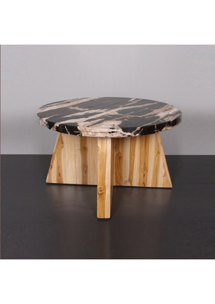 Mylamp Nurıa Fosil Ağaç & Teak Sehpa 60X37X60 cm fiyatları