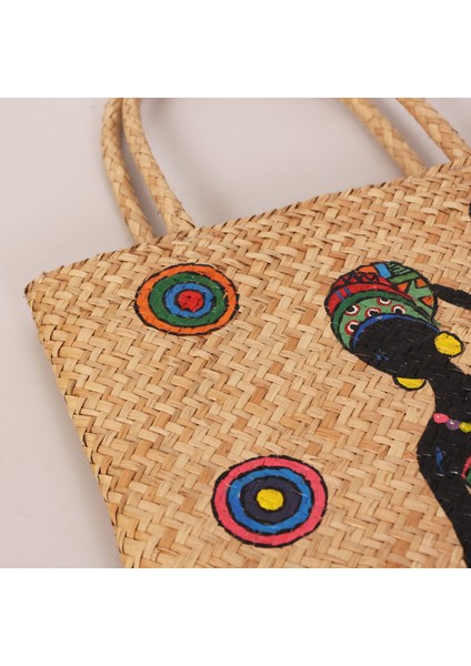 Mylamp Fancy Rattan El Boyaması Çanta 36X35X56 cm fırsatları