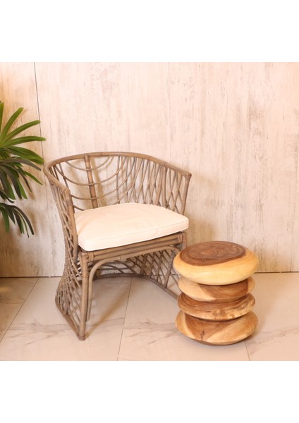 Mylamp Stone Doğal Renk Mungur Sehpa 42X43 cm indirimleri