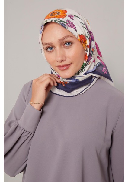 K.lacivert Papatya Desen Pamuk Eşarp fiyatları