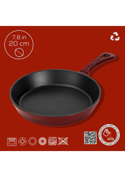 Döküm Yuvarlak Kızartma Tavası Yekpare Saplı. ÇAP(Ø)20CM. fırsatları
