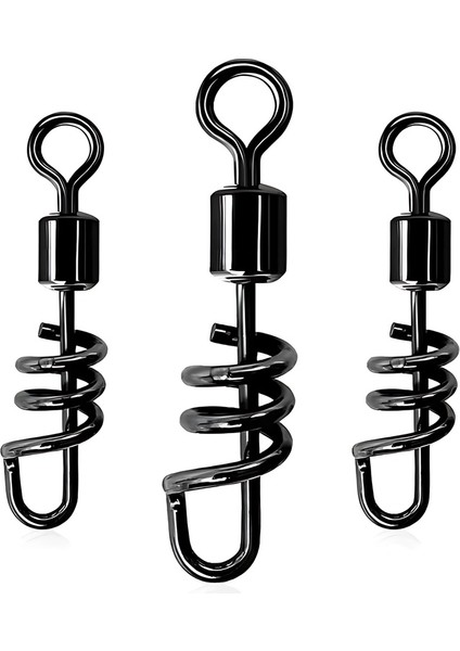 10 Adet No:3/0 Burgu, Tirbuşon Fırdöndü,43 Mm,80 kg Çeker,paslanmaz Çelik,nikel Kaplamalı,