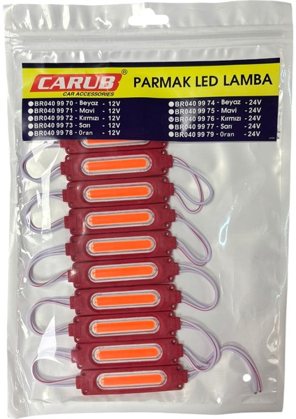 Parmak Lamba Cob LED Kırmızı 24V 10'lu Br 040 99 76 fiyatları