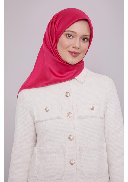 K.fuşya Düz Renk Trend Twill Eşarp fiyatları