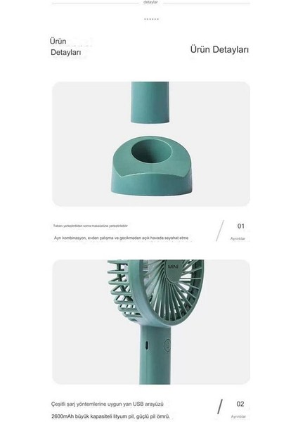 Minimal Tasarım Sessiz Taşınabilir Mini Fan USB Şarjlı Pervaneli Soğutucu Küçük El Vantilatörü Fan modelleri