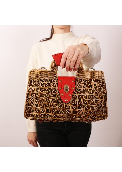 Mylamp Mybag Rattan Çanta 33X14X21