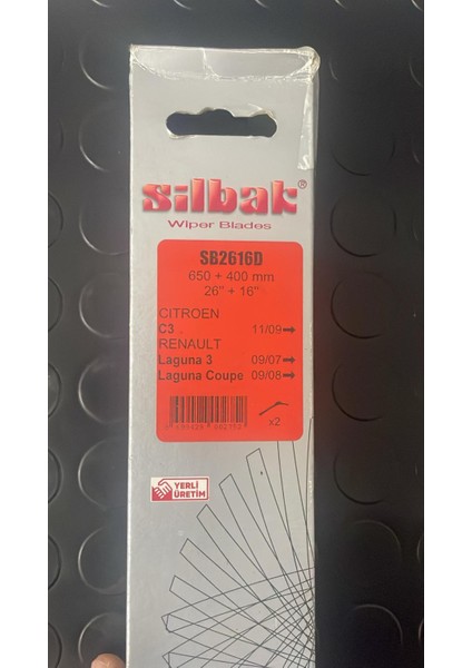 Silecek Sürügesi Takım 650/400 Citroen C3/renault Laguna 3 SB2616D