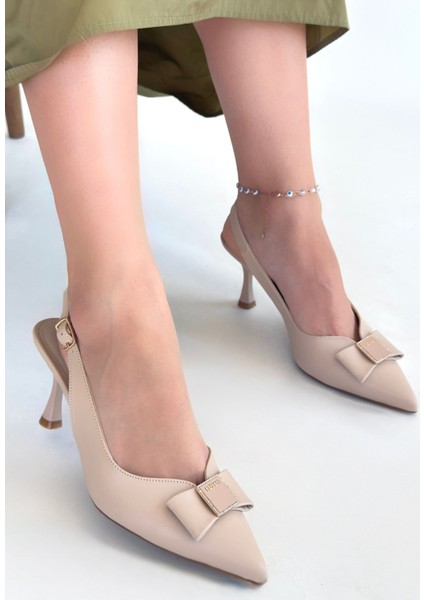Bej Kadın Topuklu Ayakkabı modelleri