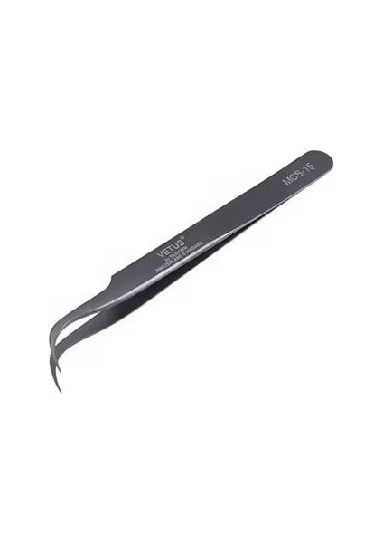 Mcs-15 Paslanmaz Çelik Anti-Statik Eğik Uçlu Entegre Cımbızı Siyah
