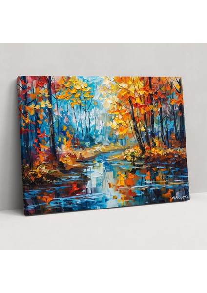 Leonid Afremov Duvar Sanatı - Sonbahar Ormanı Kanvas Tablo - Ev Dekorasyonu Duvar Sanatı Kanvas Tablo