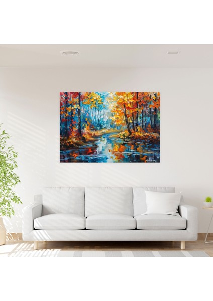Leonid Afremov Duvar Sanatı - Sonbahar Ormanı Kanvas Tablo - Ev Dekorasyonu Duvar Sanatı Kanvas Tablo fiyatları