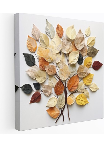 Yapraklar Duvar Sanatı - Yapraklar Geri Dönüştürülmüş Kağıt Ev Dekorasyonu Karışık Medya Sanat Eseri