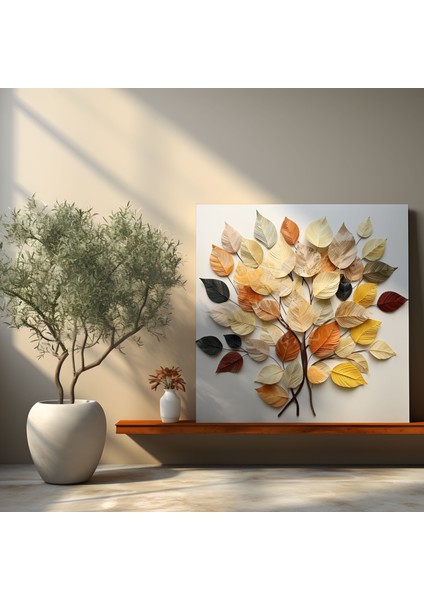 Yapraklar Duvar Sanatı - Yapraklar Geri Dönüştürülmüş Kağıt Ev Dekorasyonu Karışık Medya Sanat Eseri fiyatları