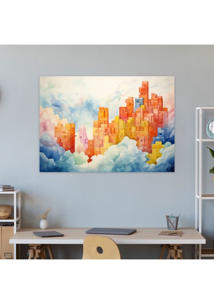 LEGO Su Rengi Duvar Sanatı - Hayalperest LEGO Blokları Kanvas Tablo - Ev Dekorasyonu LEGO Su Rengi Duvar Sanatı fiyatları