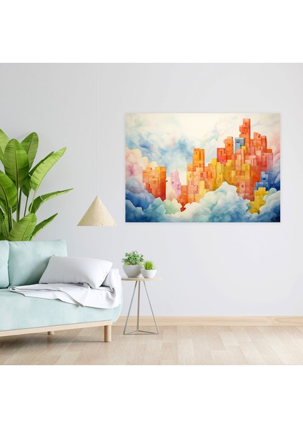 LEGO Su Rengi Duvar Sanatı - Hayalperest LEGO Blokları Kanvas Tablo - Ev Dekorasyonu LEGO Su Rengi Duvar Sanatı modelleri