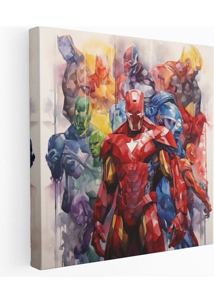 Marvel Soyut Suluboya Duvar Sanatı - Kanvas Tablo