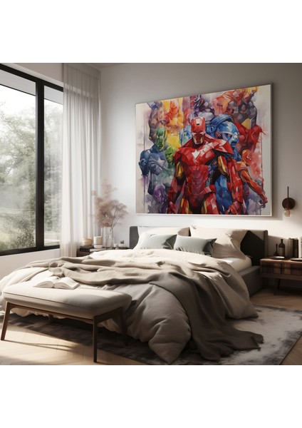 Marvel Soyut Suluboya Duvar Sanatı - Kanvas Tablo fiyatları