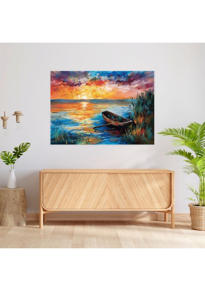 Leonid Afremov Göl Kenarı Günbatımı Kanvas Tablo - Leonid Afremov Kanvas Tablo Duvar Sanatı fiyatları