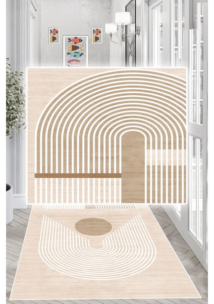 Dijital Baskılı Modern Desen Dekoratif Kaymaz Taban Yıkanabilir Yolluk Antre Hol Halısı Salon Halısı modelleri