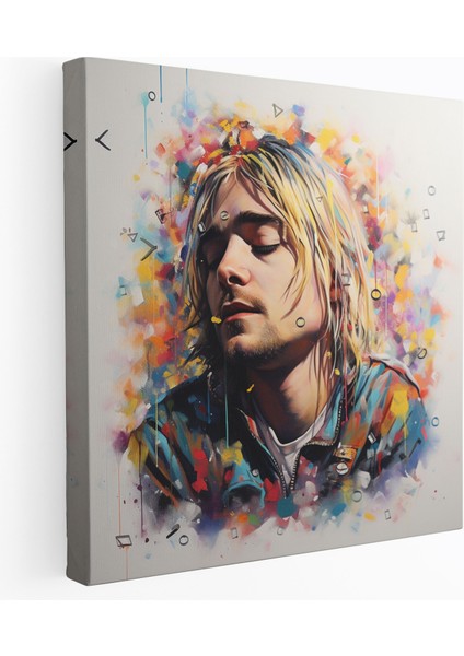 Kurt Cobain Duvar Dekorasyonu - Sanatçı Bakışı Kurt Cobain Sanat Ev Dekorasyonu