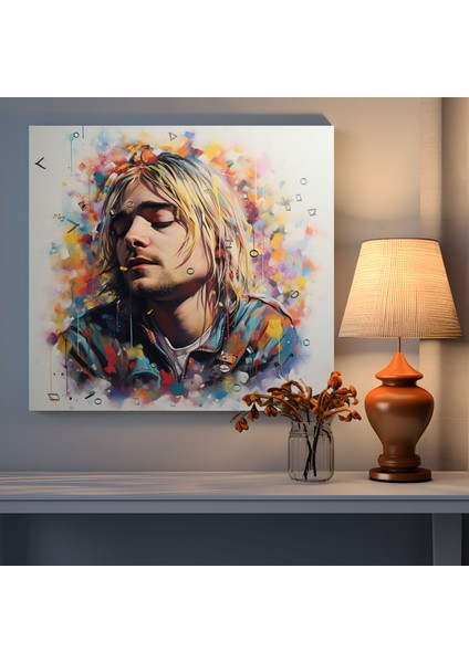 Kurt Cobain Duvar Dekorasyonu - Sanatçı Bakışı Kurt Cobain Sanat Ev Dekorasyonu fiyatları