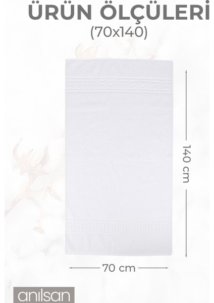 100'lü Greek Beyaz Banyo Havlusu - 70x140 Cm, 490 Gr, %100pamuk, Spa Ve Otel Havlusu (10 Adet) fırsatları