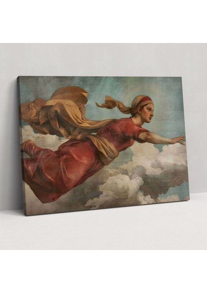 Michelangelo Kanvas Tablosu - Libya Sibyl Resim Duvar Sanatı - Ev Dekorasyonu Duvar Sanatı