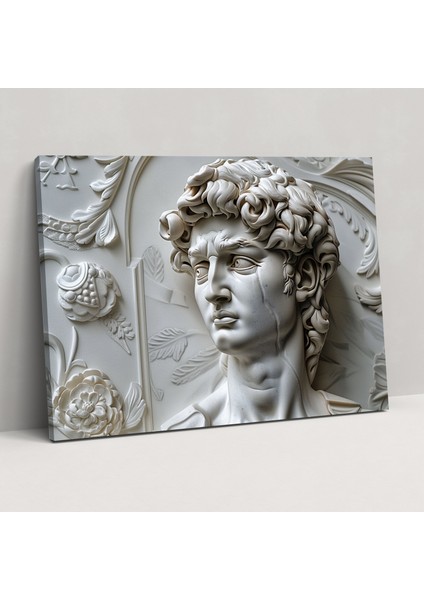 Michelangelo Duvar Dekorasyonu - Güçlü David Heykeli Kanvas Tablosu - Michelangelo Duvar Sanatı Ev Dekorasyonu Kanvas Tablo