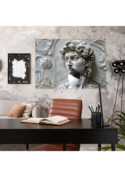 Michelangelo Duvar Dekorasyonu - Güçlü David Heykeli Kanvas Tablosu - Michelangelo Duvar Sanatı Ev Dekorasyonu Kanvas Tablo fiyatları