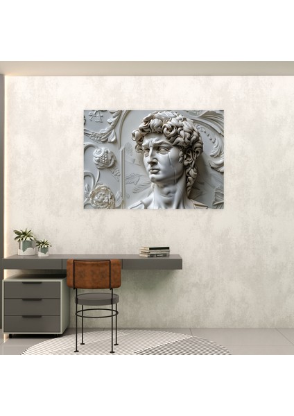 Michelangelo Duvar Dekorasyonu - Güçlü David Heykeli Kanvas Tablosu - Michelangelo Duvar Sanatı Ev Dekorasyonu Kanvas Tablo modelleri