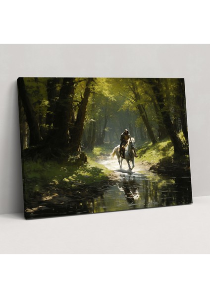 Orta Çağ Şövalyesi Kanvas Tablo - Ortaçağ Ev Dekorasyonu Şıklık Kanvas Duvar Sanatı