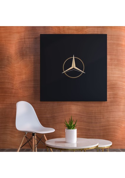Mercedes Logolu Duvar Sanatı - Zarafet ve Şıklık ile Ev Dekorasyonu Için Kanvas Tablo modelleri