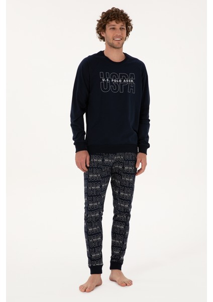 Erkek Lacivert Pijama Takım 50318606-VR033 fırsatları