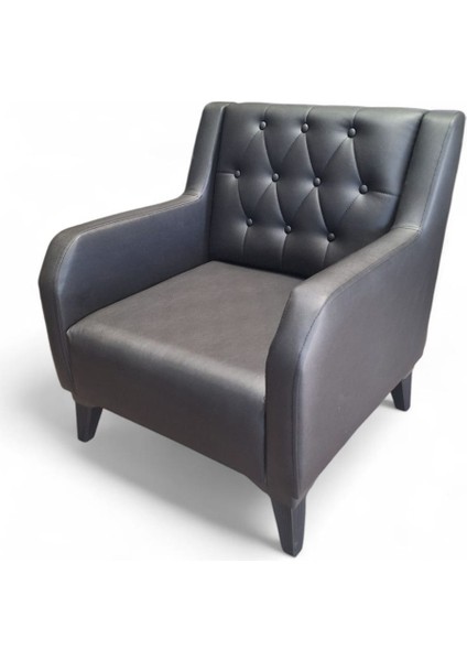 Siyah Deri Chester Ofis Koltuk Takımı Ofis Koltuğu Büro Koltuk ve Kanepeleri - 2+1+1 fiyatları