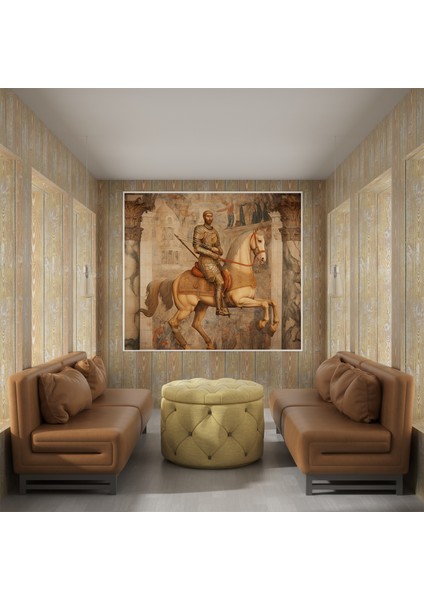 Regal Şövalye Fresko Kanvas Tablo Sanatı fiyatları