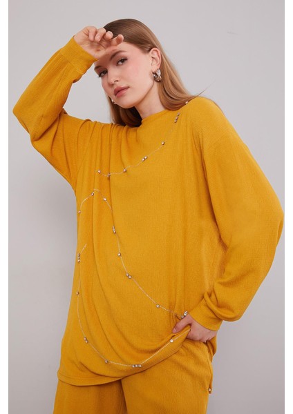 Hardal Şerit Taş Detaylı Ikili Takım fırsatları