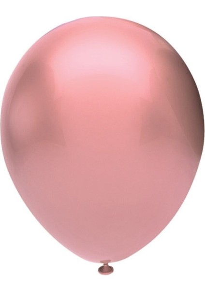 BBM12100-26 , Metalik Rose Gold, 12'' Metalik Renk Baskı Balonu 100'LÜ Paket