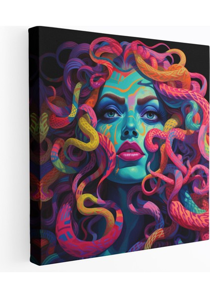 Medusa Duvar Sanatı - Cesur Grafikler Ev Dekorasyonu Kanvas Tablo