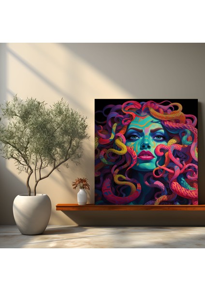 Medusa Duvar Sanatı - Cesur Grafikler Ev Dekorasyonu Kanvas Tablo modelleri