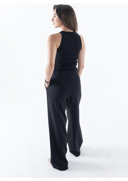 Fitilli Regular Fit Normal Kalıp Lacivert Bisiklet Yaka Sıfır Kol Pamuklu Kadın Atlet indirimleri