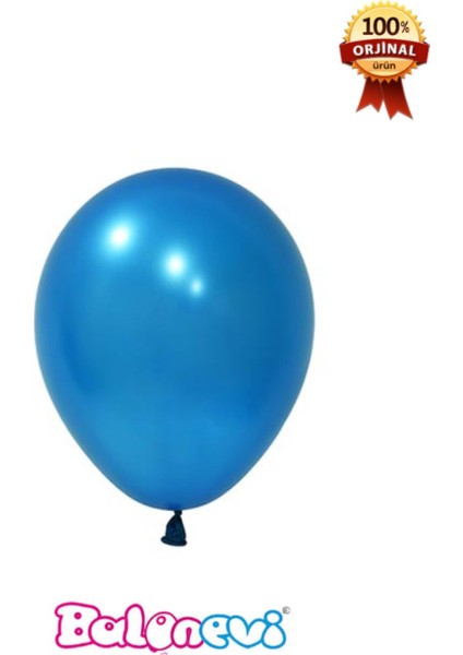 12’’ Baskı Balonu Metalik Mavi 100’ Lü