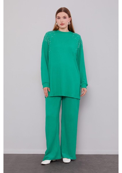 Benetton Omzu Taş Işlemeli Ikili Takım