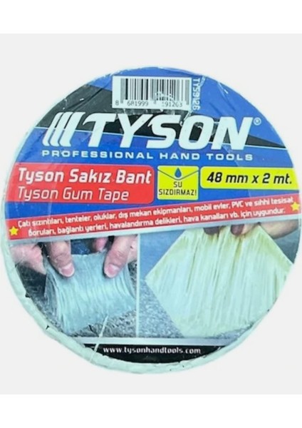 Sızdırmazlık Sakız Bant Tyson 48 Mm*2 mt fiyatları
