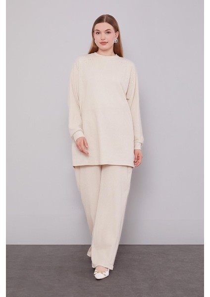 A.bej Omzu Taş Işlemeli Ikili Takım